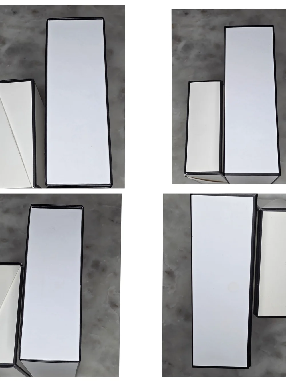 Authentic CHANEL White and Black Empty Gift Box  2-piece Set
